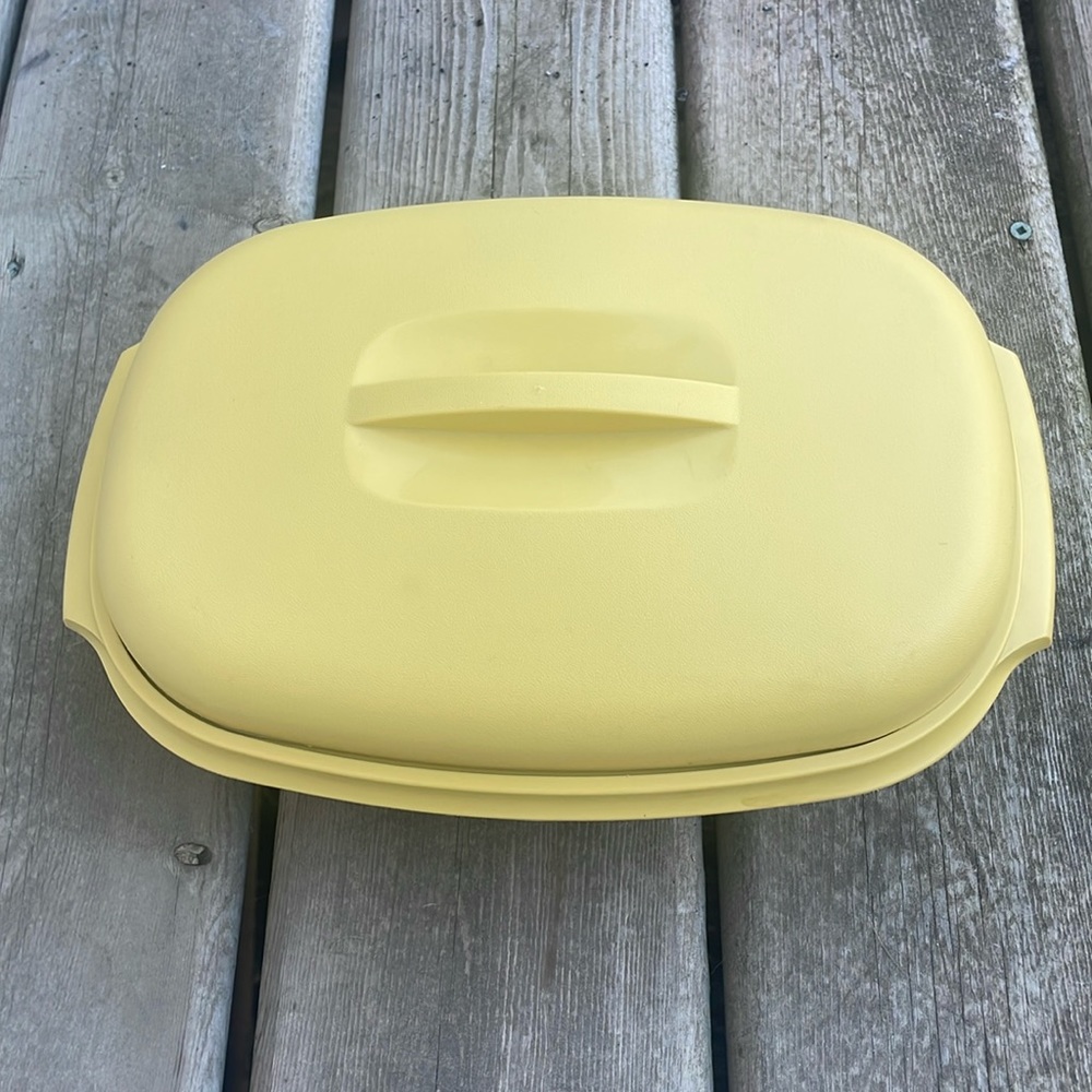Vintage Harvest Gold Tupperware Steamer 3 pieces